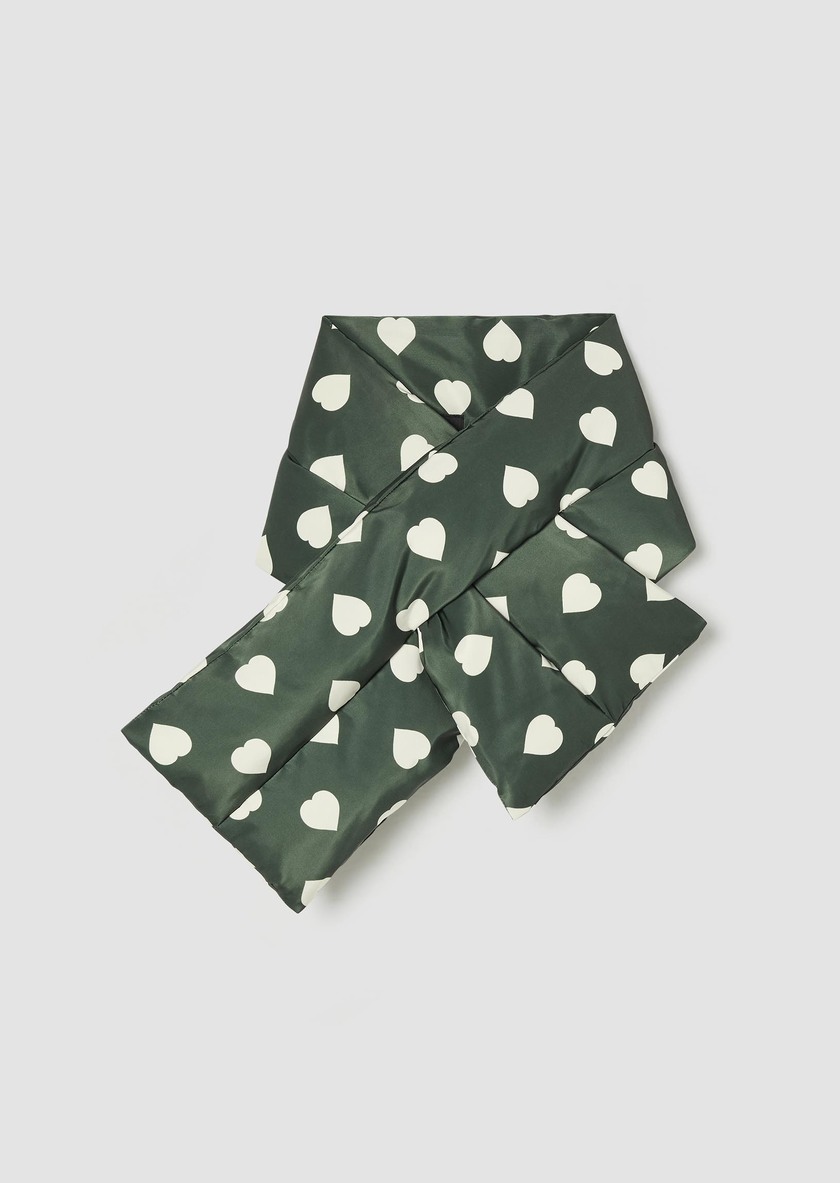 Ethan quilted scarf green Vert anglais TARA JARMON