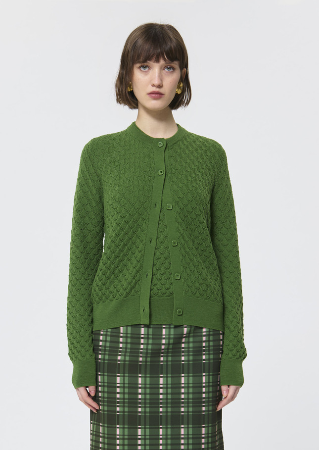Gerty vest green merino wool Cactus TARA JARMON