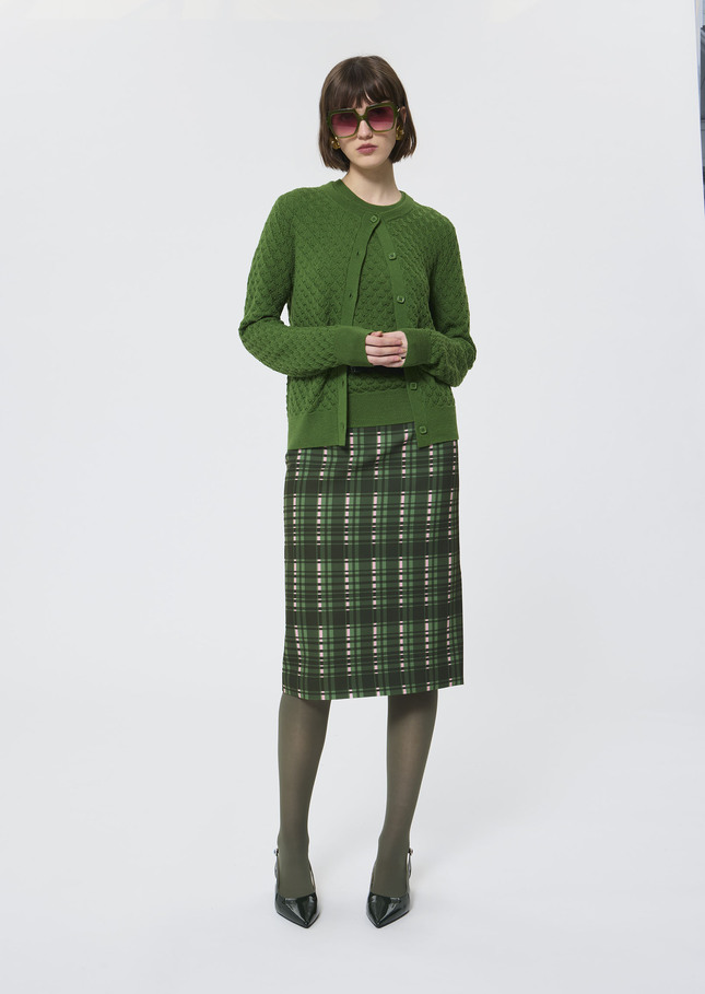 Gerty vest green merino wool Cactus TARA JARMON