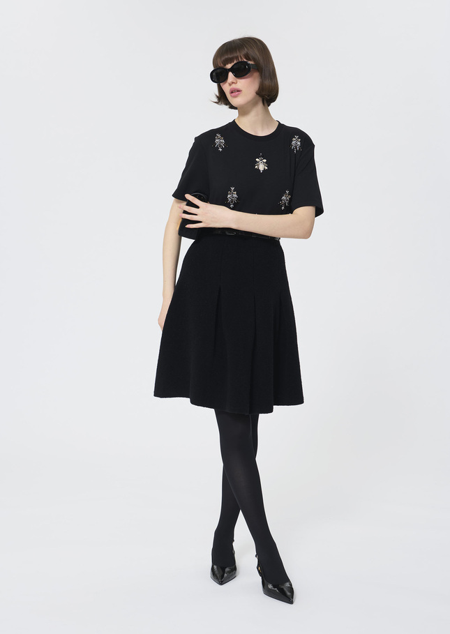 Jello Skirt black bouclé knit Black TARA JARMON