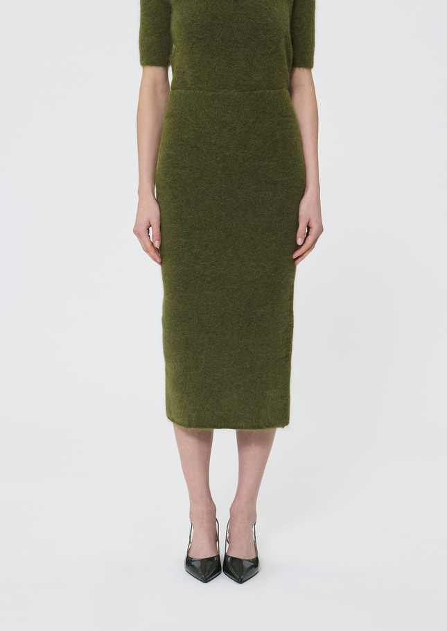Janna skirt green brushed alpaca Green TARA JARMON