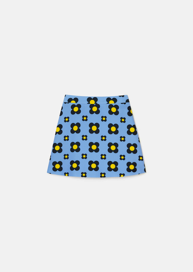 Jessy Skirt Sky blue floral print Horizon TARA JARMON