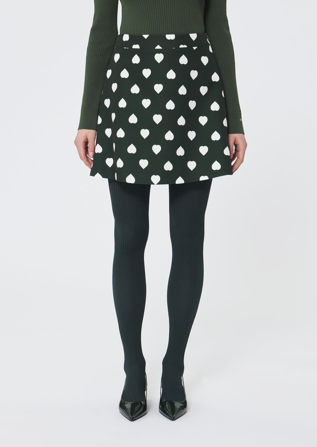 Jessy Skirt green with heart print Green TARA JARMON
