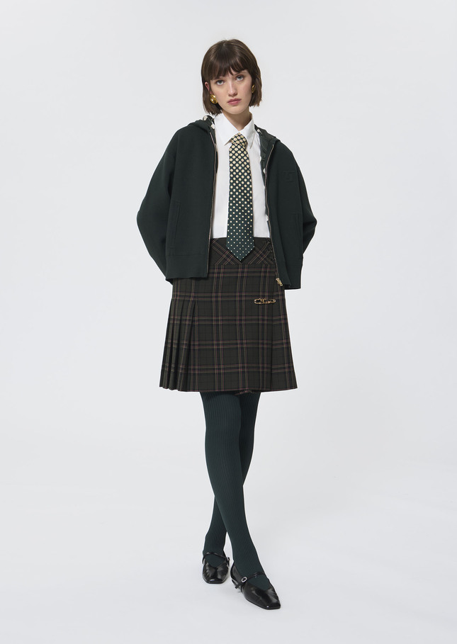 Jannie Skirt green checkered Vert anglais TARA JARMON
