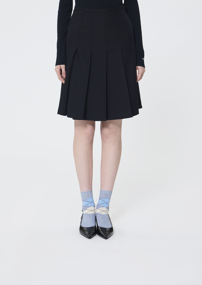Jeanne skirt midnight blue in cold wool Night TARA JARMON