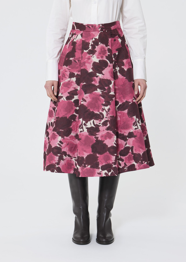 Joe Skirt ecru floral print Craie TARA JARMON