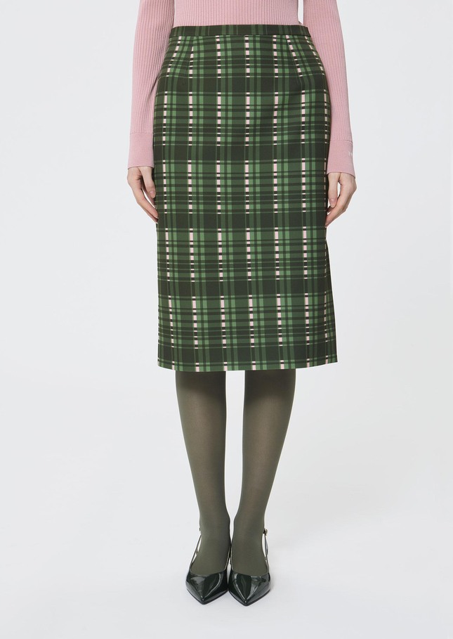 Jaden skirt green with a tartan check Cactus TARA JARMON
