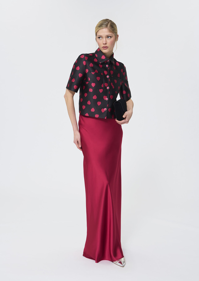 Jesta skirt red satin Garnet TARA JARMON