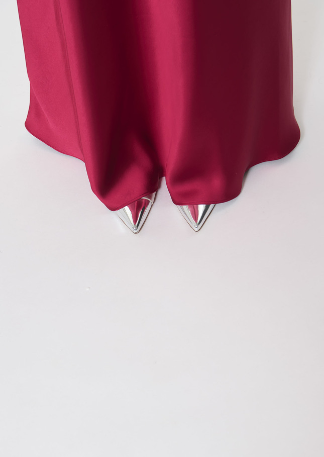 Jesta skirt red satin Garnet TARA JARMON