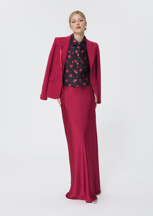 Jesta skirt red satin Garnet TARA JARMON
