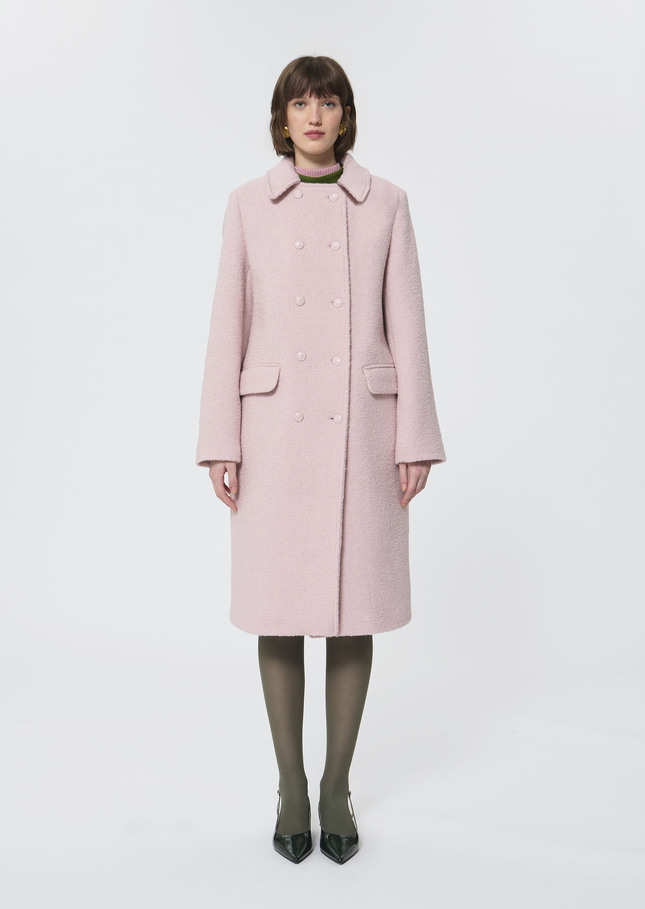 Marguerite Coat pink in bouclé wool Pink TARA JARMON