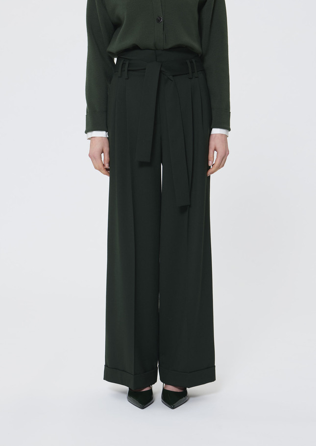 Pia Pants English green flannel Vert anglais TARA JARMON