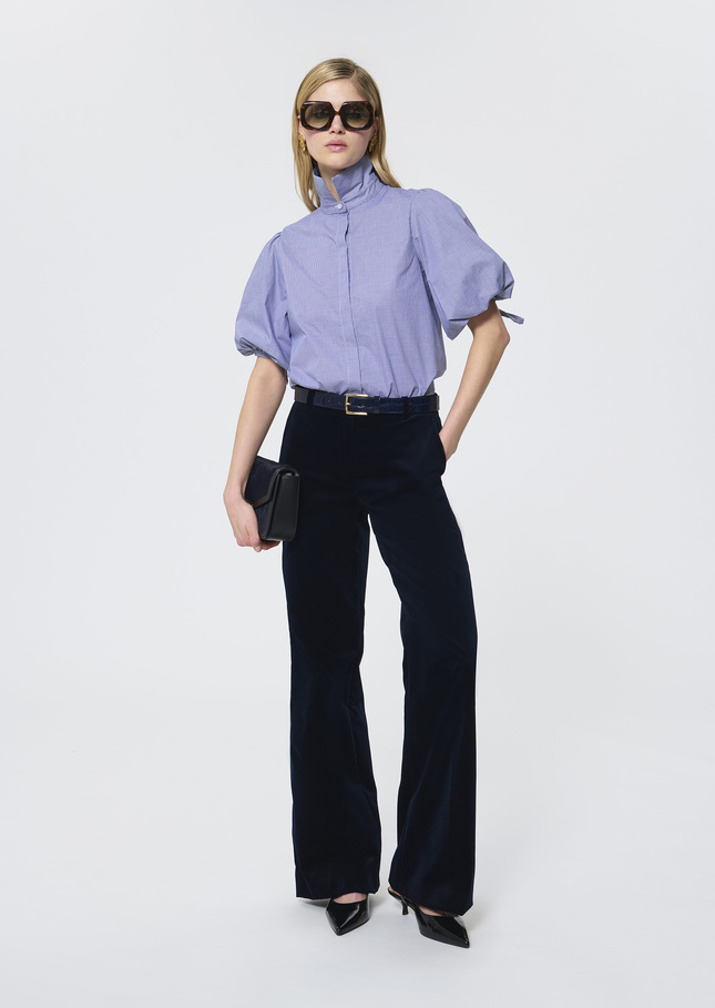 Pitt Pants midnight blue velvet Night TARA JARMON