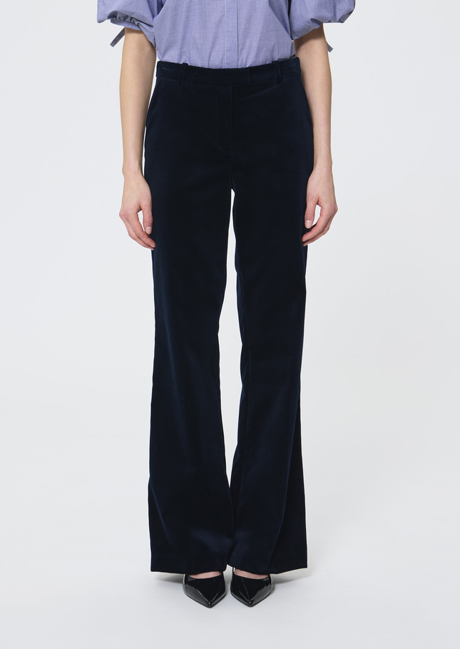 Pitt Pants midnight blue velvet Night TARA JARMON