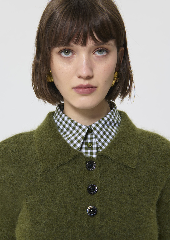 Paulino sweater green brushed alpaca Green TARA JARMON