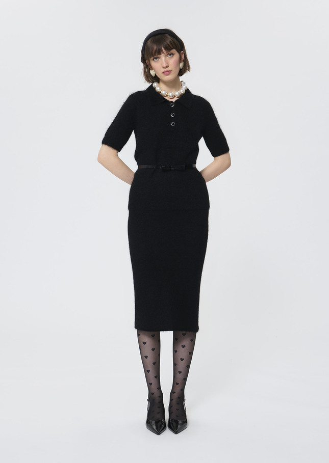 Paulino sweater black brushed alpaca Black TARA JARMON