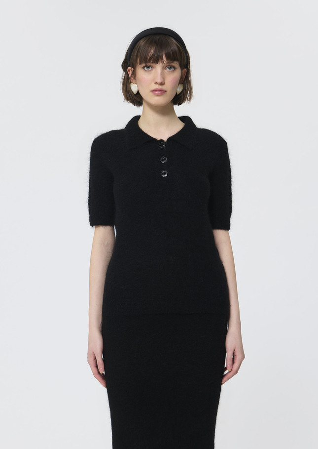 Paulino sweater black brushed alpaca Black TARA JARMON