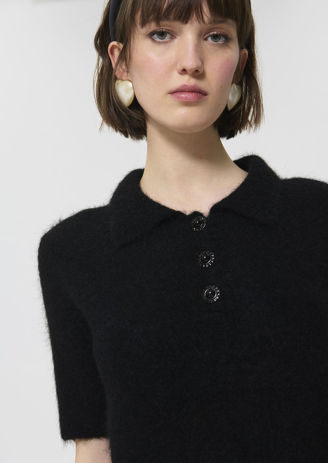 Paulino sweater black brushed alpaca Black TARA JARMON