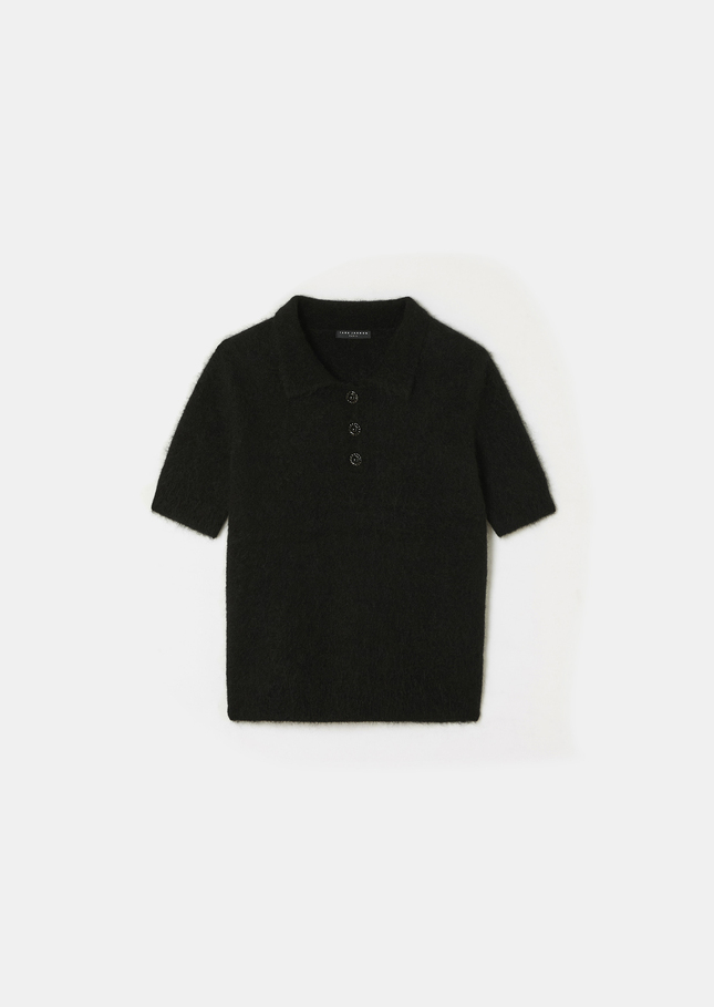 Paulino sweater black brushed alpaca Black TARA JARMON