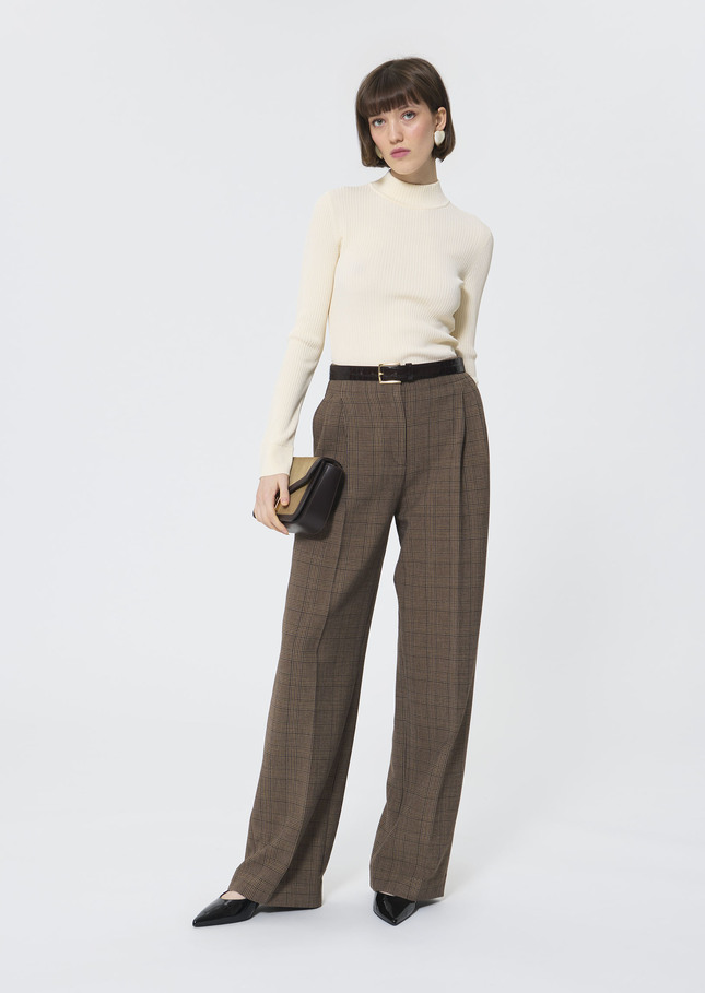 Prudie sweater ecru in extra-fine ribbed knit Off-white TARA JARMON
