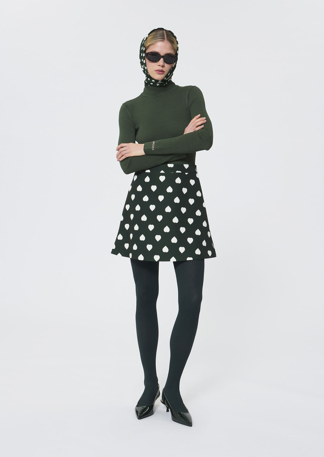 Prudie sweater extra-fine ribbed green knit Vert anglais TARA JARMON