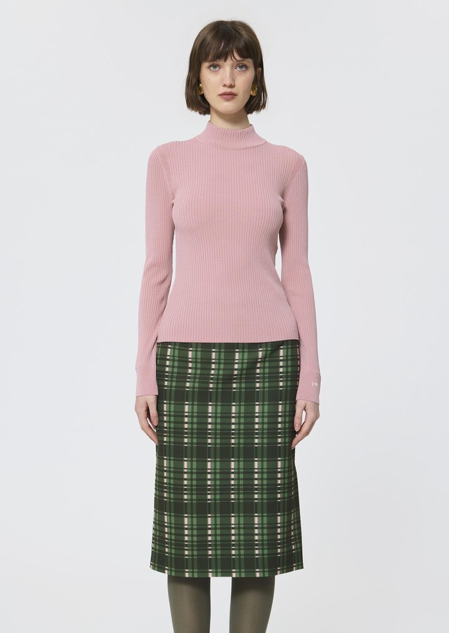 Prudie sweater pale pink extra-fine ribbed knit Blush TARA JARMON