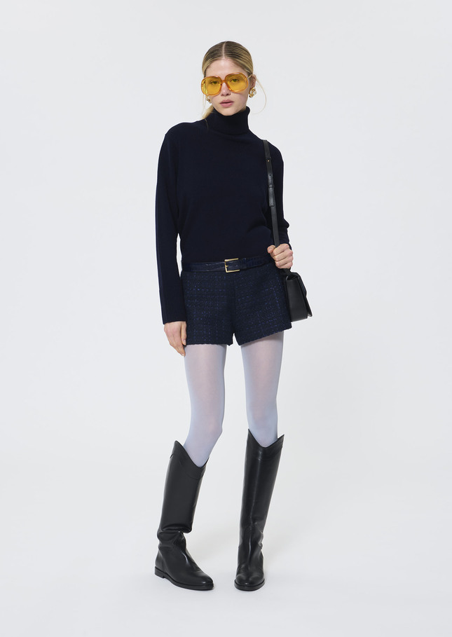 Palia sweater midnight blue merino and alpaca wool Night TARA JARMON