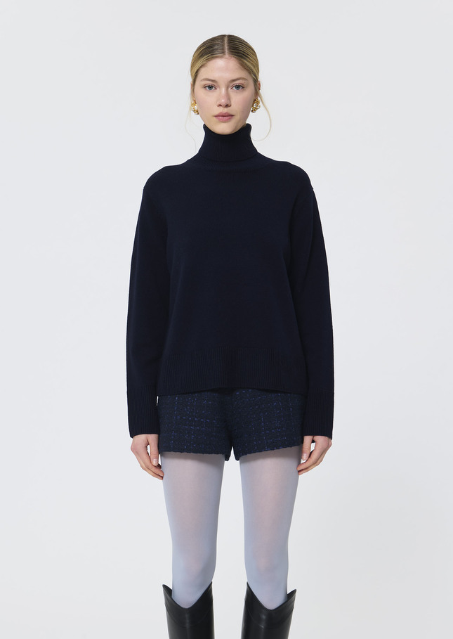 Palia sweater midnight blue merino and alpaca wool Night TARA JARMON