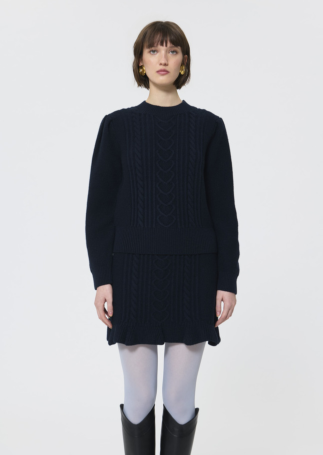 Pongo sweater midnight blue wool Night TARA JARMON