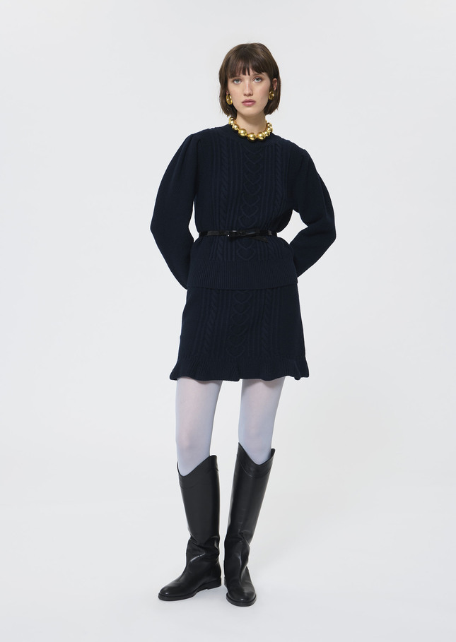 Pongo sweater midnight blue wool Night TARA JARMON