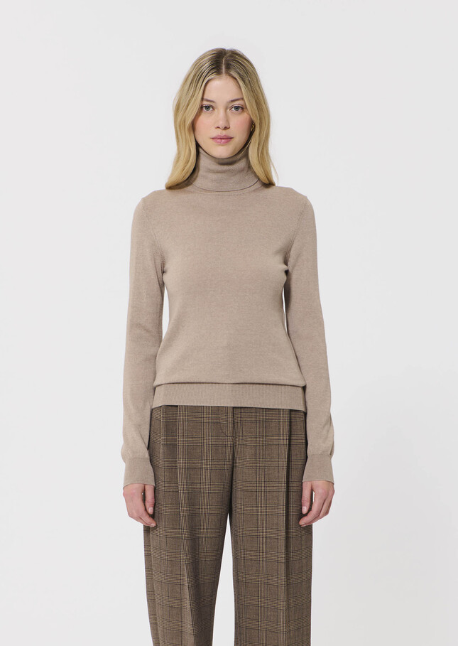 Palma sweater beige merino wool Cafe au lait TARA JARMON