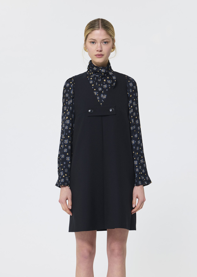 Raphaelle Dress midnight blue wool Night TARA JARMON