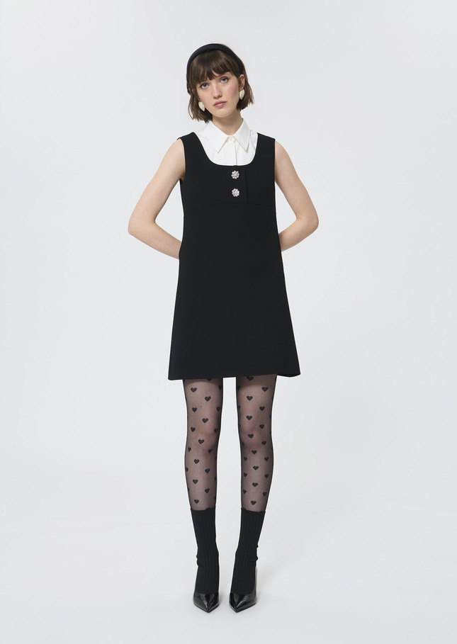 Riley Dress black crepe