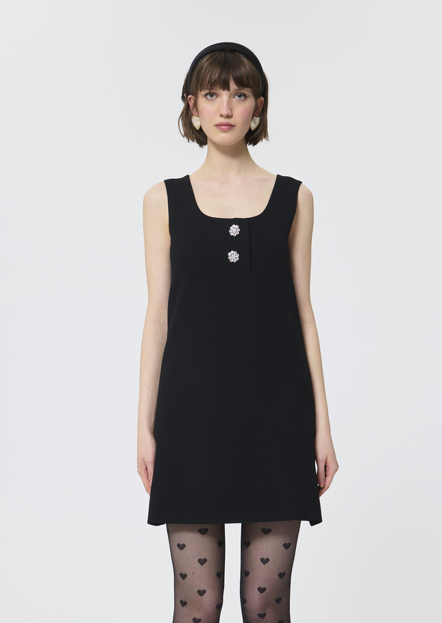 Riley Dress black crepe