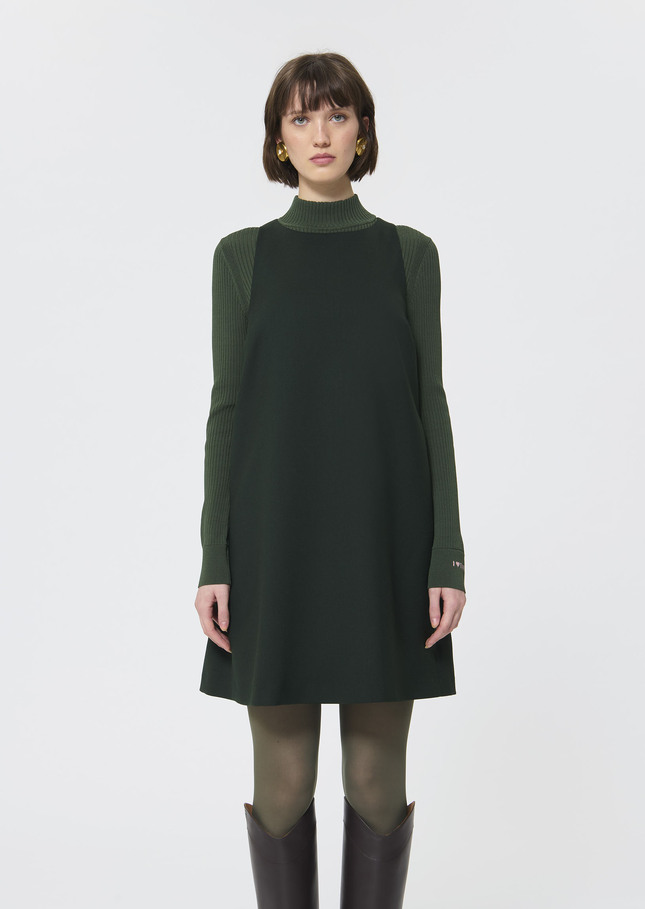 Rosabel dress green flannel Vert anglais TARA JARMON