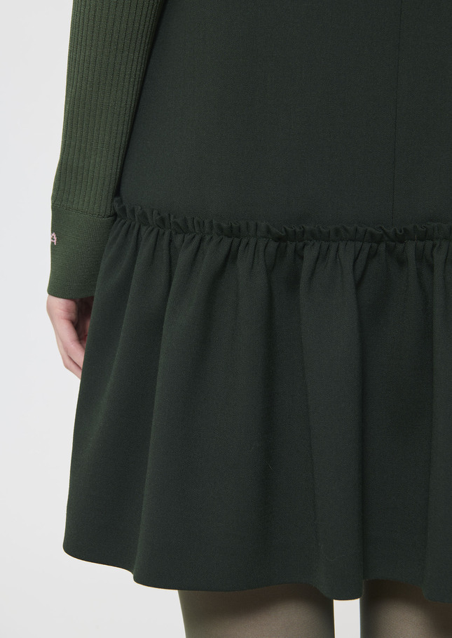 Rosabel dress green flannel Vert anglais TARA JARMON