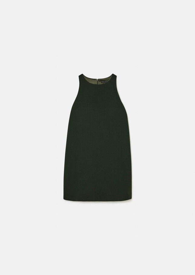 Rosabel dress green flannel Vert anglais TARA JARMON