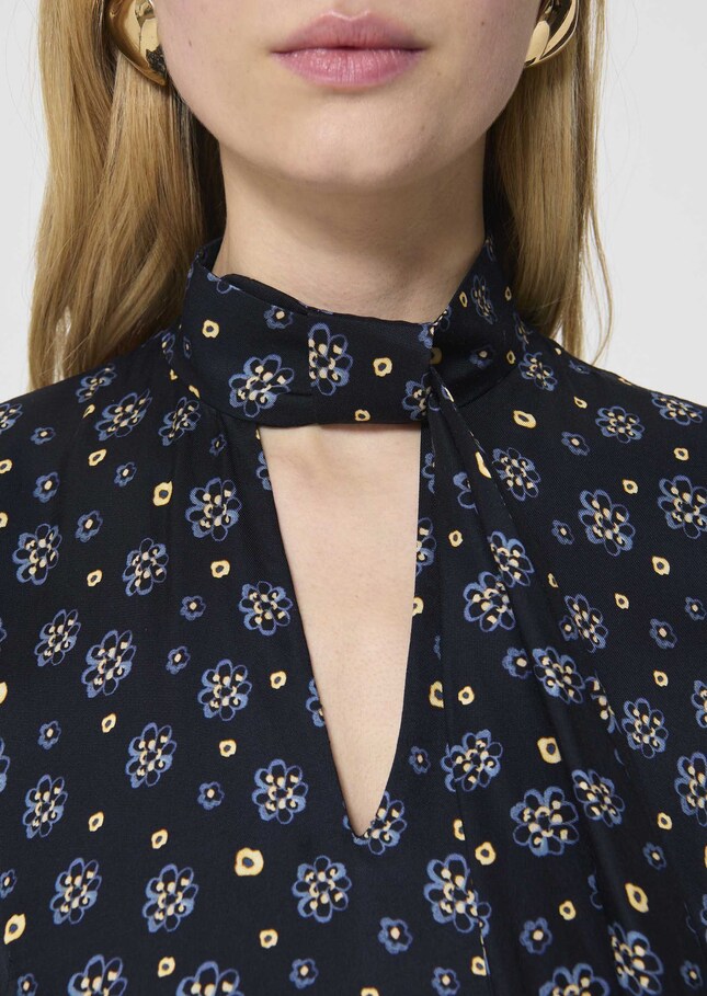Rufus Dress midnight blue floral print Night TARA JARMON