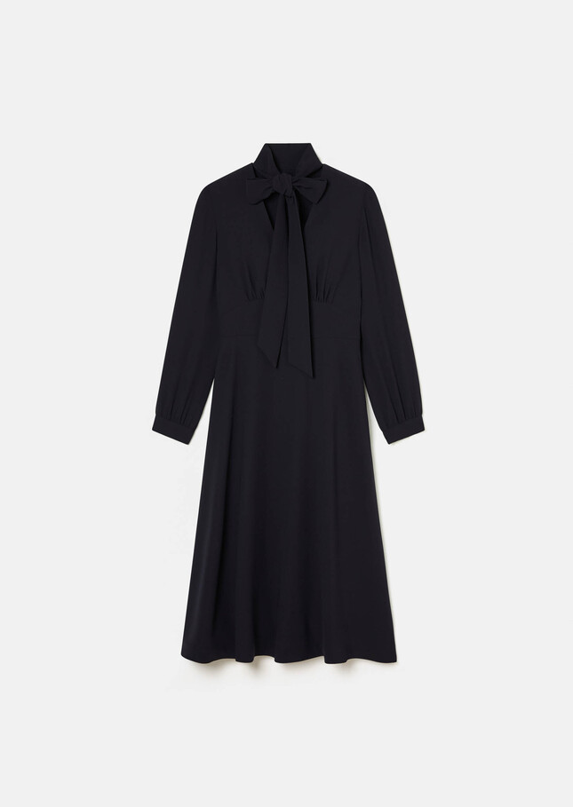 Rosalie Dress midnight blue crepe Night TARA JARMON