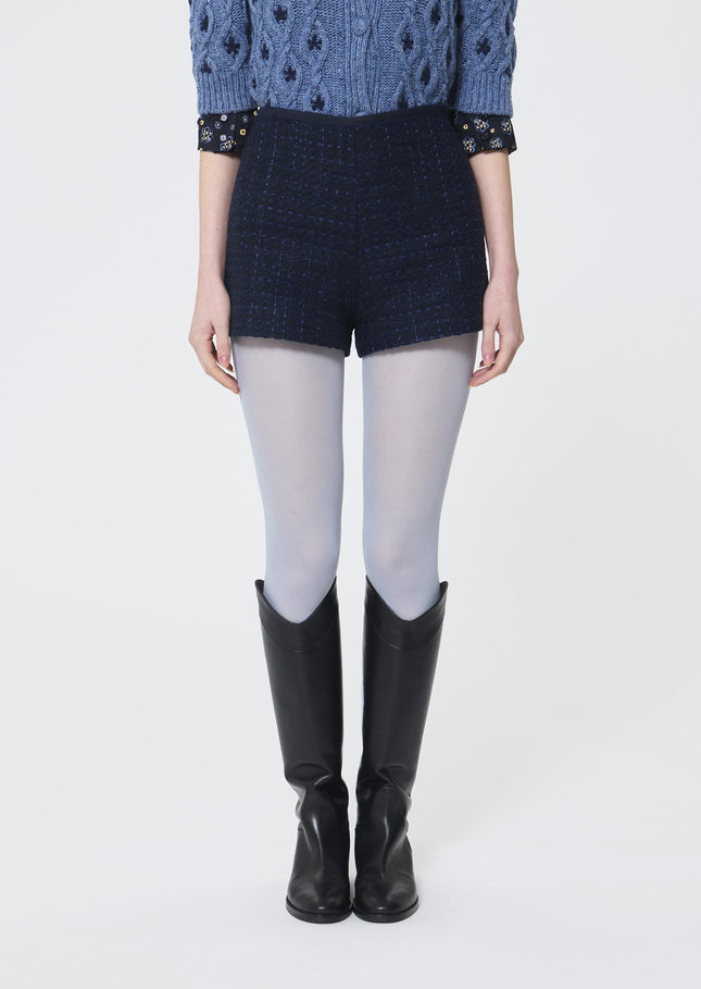 Sam shorts midnight blue iridescent tweed Night TARA JARMON