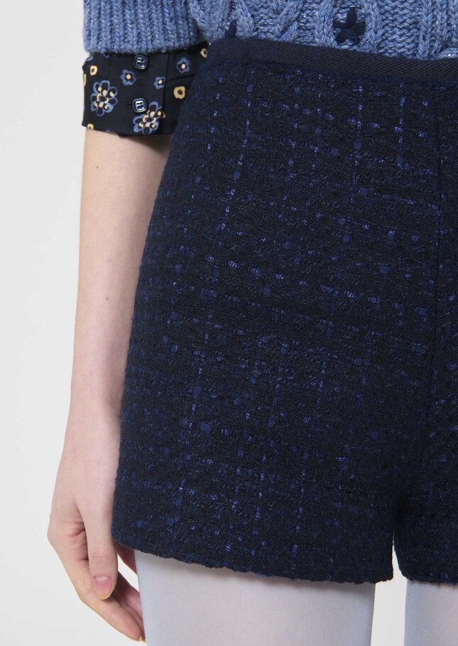 Sam shorts midnight blue iridescent tweed Night TARA JARMON