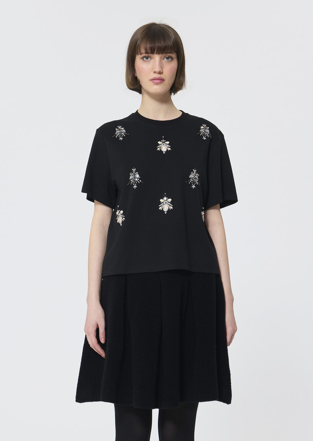 Tarabee T-Shirt black cotton Black TARA JARMON