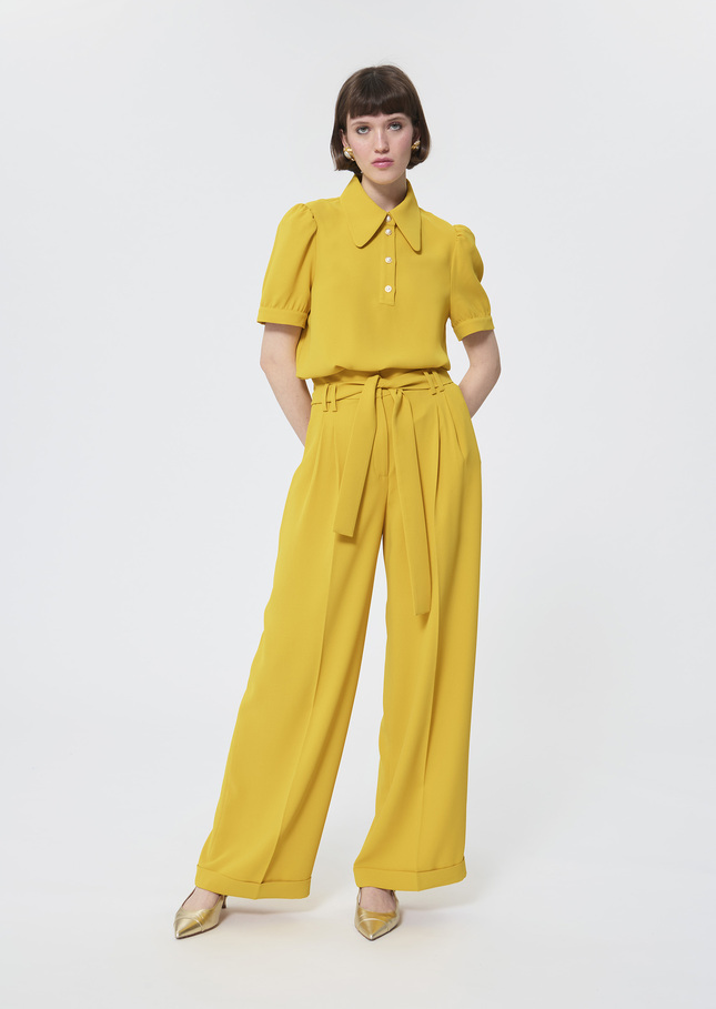 Tonino top yellow crepe Lemon yellow TARA JARMON