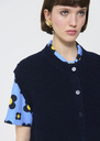 Gibson Vest midnight blue soft wool Cactus, Night TARA JARMON