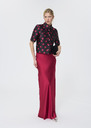 Jesta skirt red satin Black, Garnet TARA JARMON