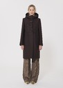Manoela Coat brown woolen cloth Chocolate TARA JARMON