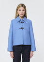 Manoel Coat sky blue woolen cloth Black, Cactus, Horizon TARA JARMON