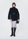 Majorelle cloak midnight blue double-faced wool Blush, Lemon yellow, Night TARA JARMON