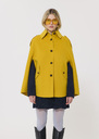 Majorelle cloak lemon yellow double-sided wool Blush, Lemon yellow, Night TARA JARMON