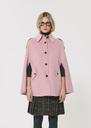 Majorelle cloak pale pink double-sided wool Blush, Lemon yellow, Night TARA JARMON